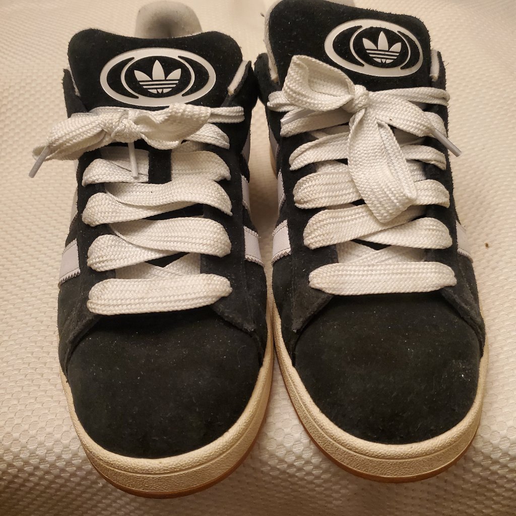 Adidas Campus Black White Gum Sole Men’s Size 12 Suede Sneakers